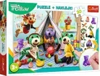 Puzzle - rodzina Treflików 30 el. + naklejki